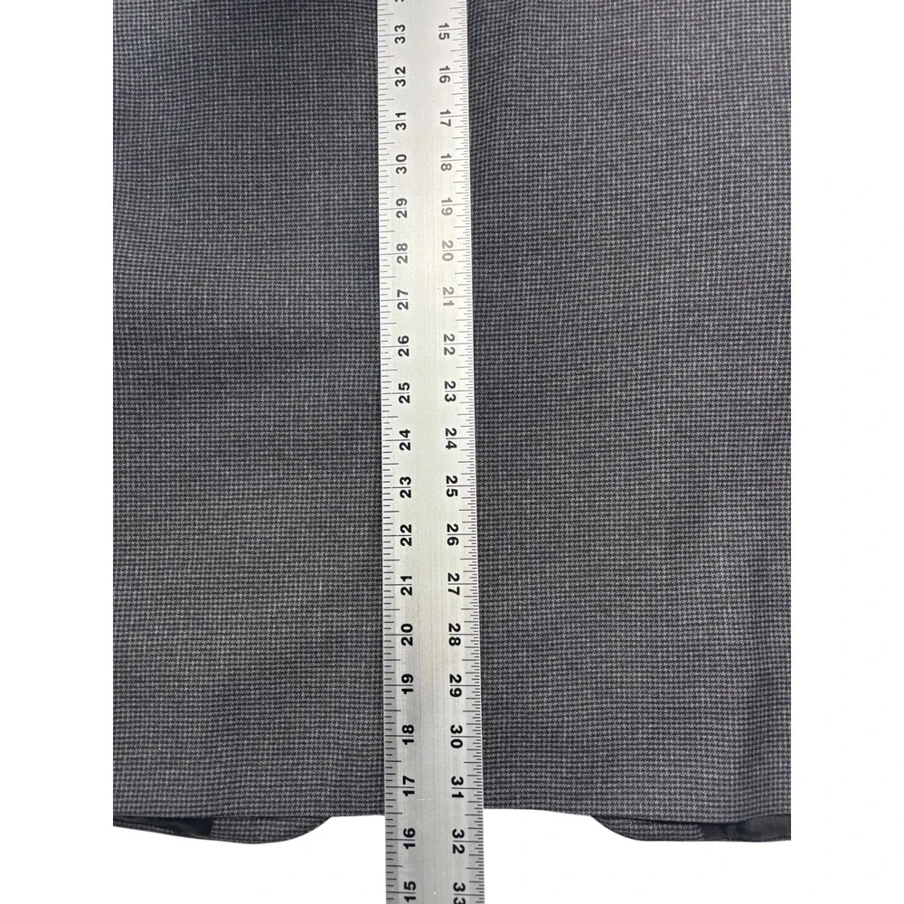 Jos A Bank 40R 32x30 Gray Black Micro Houndstooth 2pc Pant Suit Pleated Wool